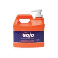 Go-Jo Industries 0958-04 GOJO 1/2 Gallon Pump Bottle Natural* Orange Hand Cleaner With Pumice Scrubing Particles